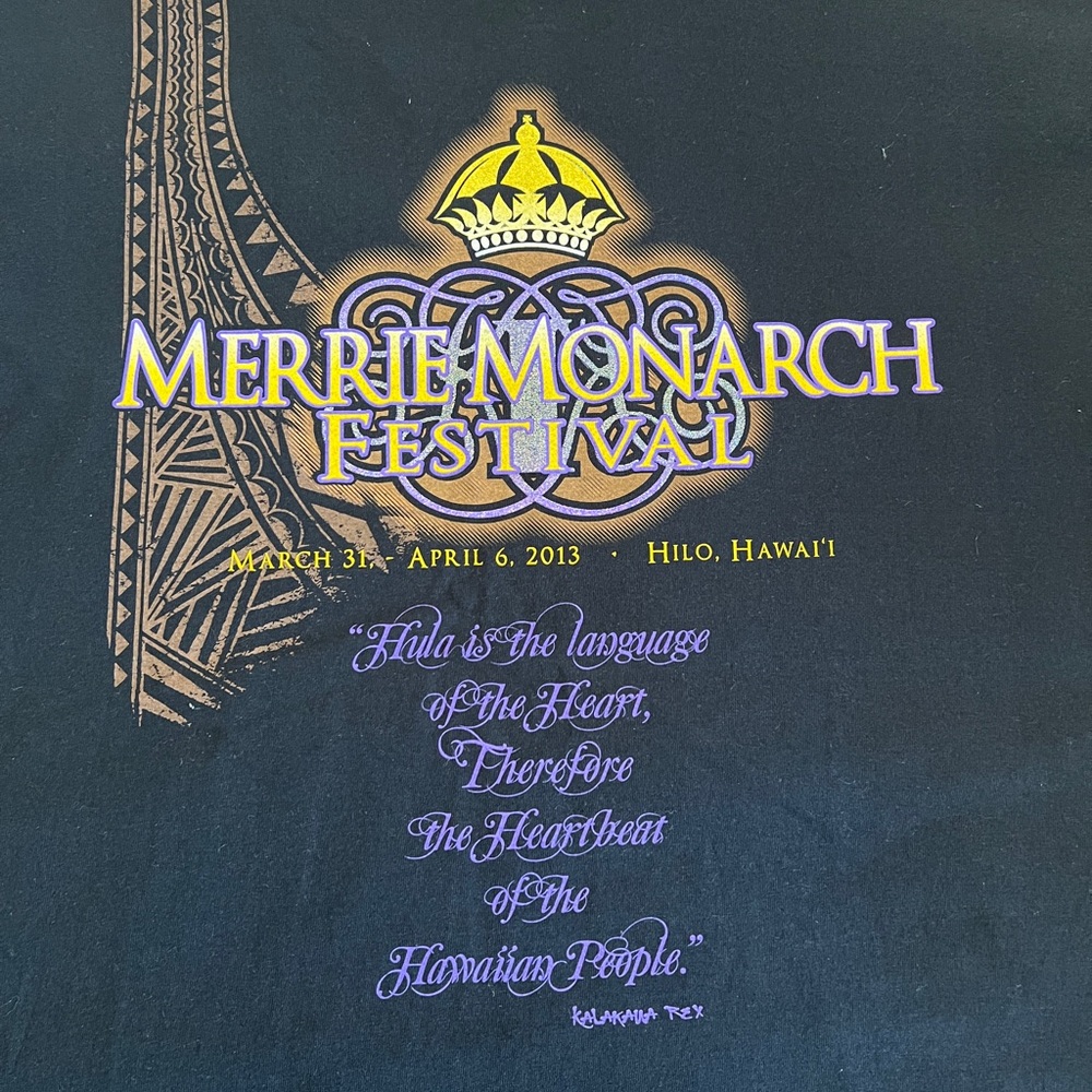 MERRIE MONARCH HULA TEE SHIRT 50th 2XL - Picture 3 of 6